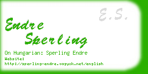 endre sperling business card